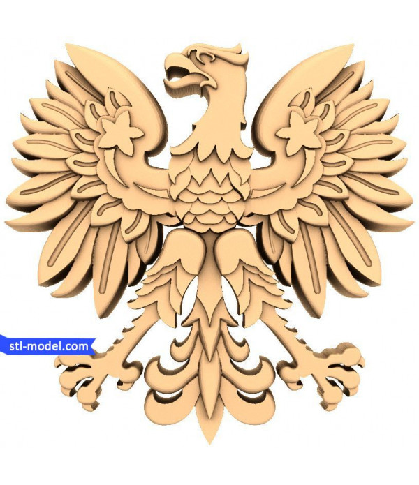 Coat of arms "Poland" | STL - 3D model for CNC