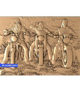 Bas-relief "Heroes on motorcycles&q...