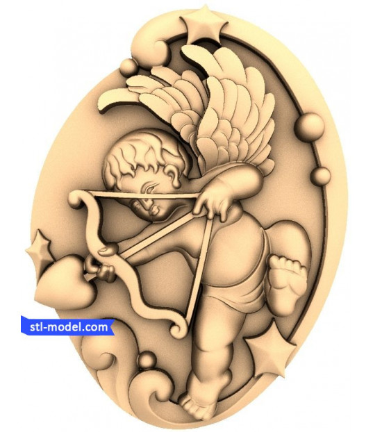 Cherubic Cupid 3D Relief