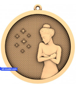 Pendant with naked girl