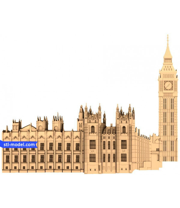 Bas-relief "The Big Ben. London" | STL - 3D model for CNC