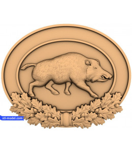 Bas-relief "Boar" | STL - 3D m...
