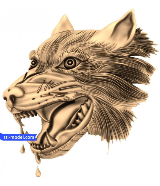 Fierce Wolf Head