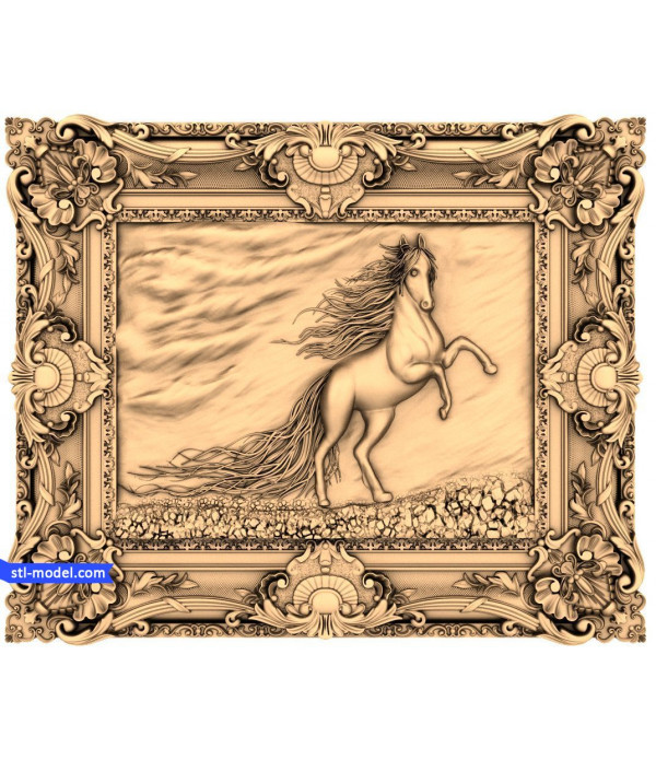 Bas-relief "Horse #6" | STL - 3D model for CNC