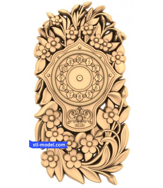 Floral Harmony Clock Relief