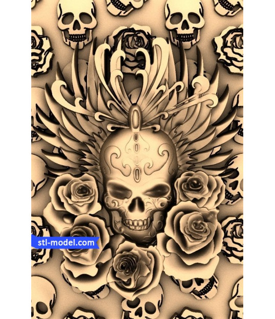 Gothic Elegance Skull Relief