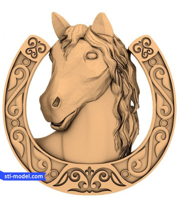 Bas-relief "Horseshoe #5" | STL - 3D model for CNC