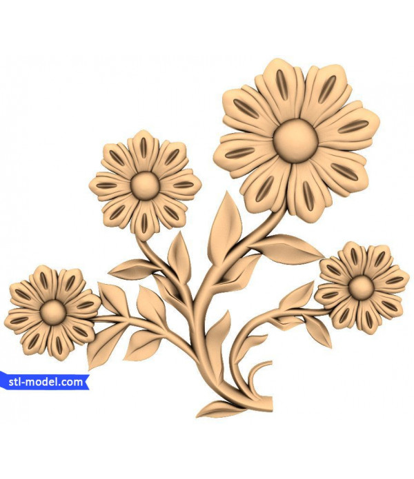 Flowers "Flowers #63" | STL - 3D model for CNC