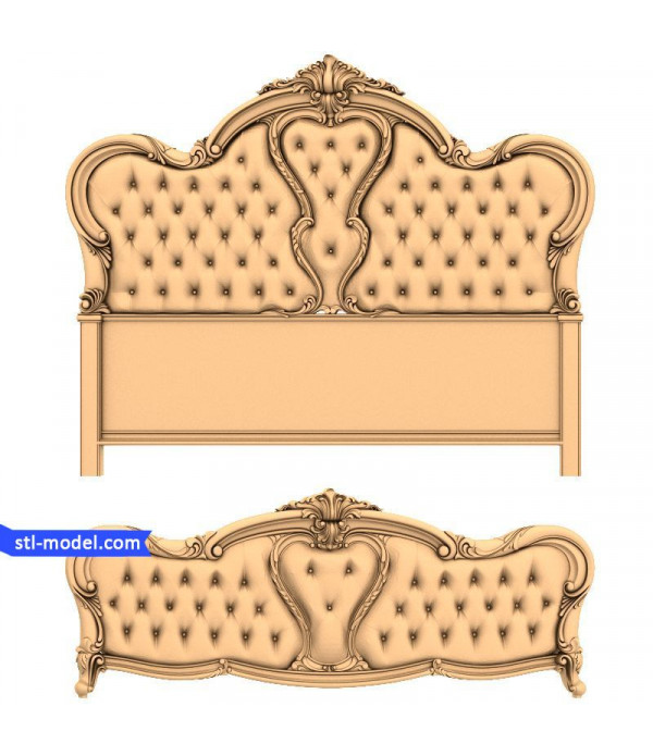 Furniture "Bed #3" | STL - 3D model for CNC