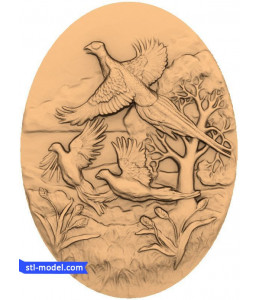 Bas-relief "Birds in flight" |...