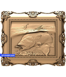 Bas-relief "On a fishing trip #2&qu...