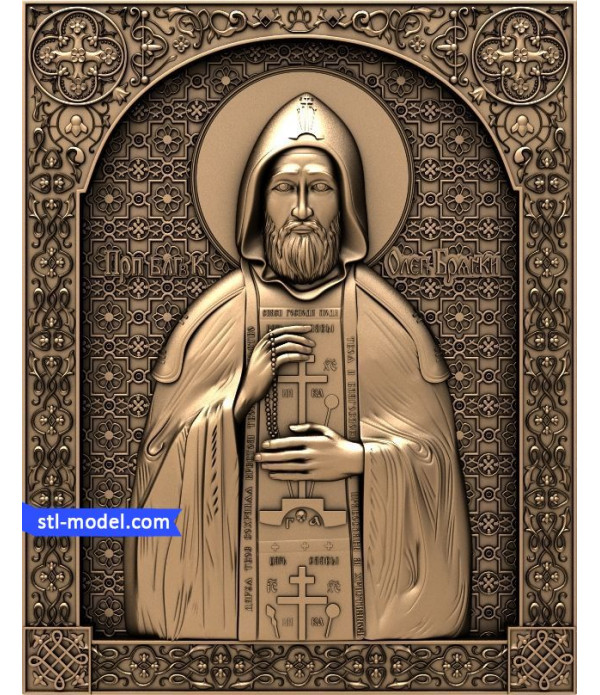 Icon "St Oleg of Bryansk" | STL - 3D model for CNC