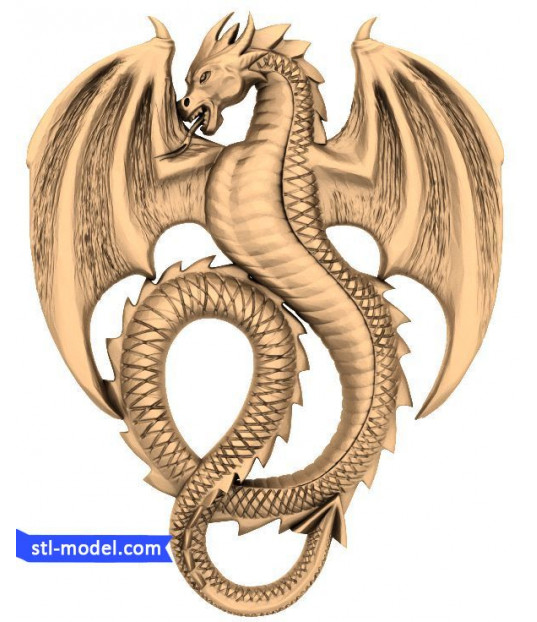 Majestic Winged Dragon Relief