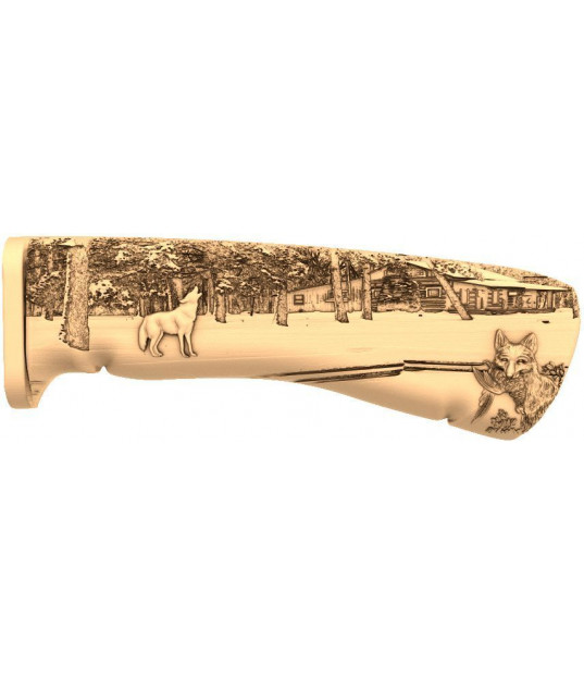Winter Wolf Knife Handle