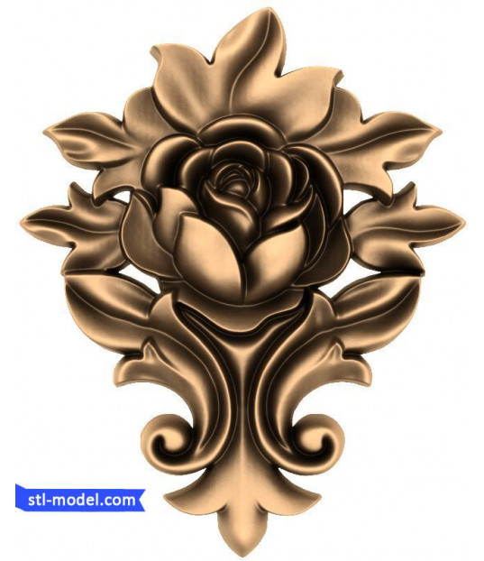 Rose Elegance 3D Relief