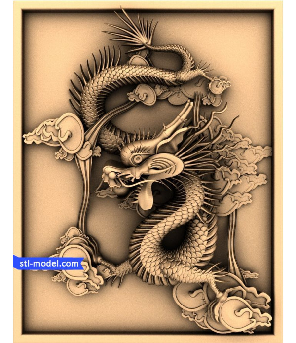 Bas-relief "Dragon #8" | STL - 3D model for CNC