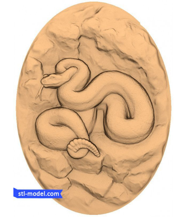 Bas-relief "Snake" | STL - 3D model for CNC