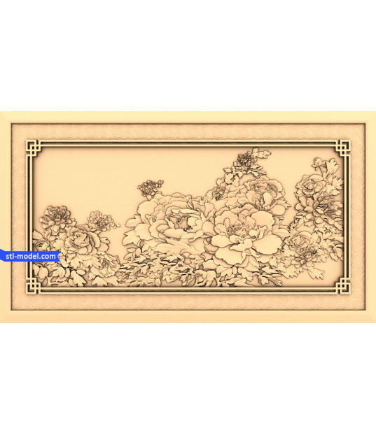 Peony Elegance 3D Panel