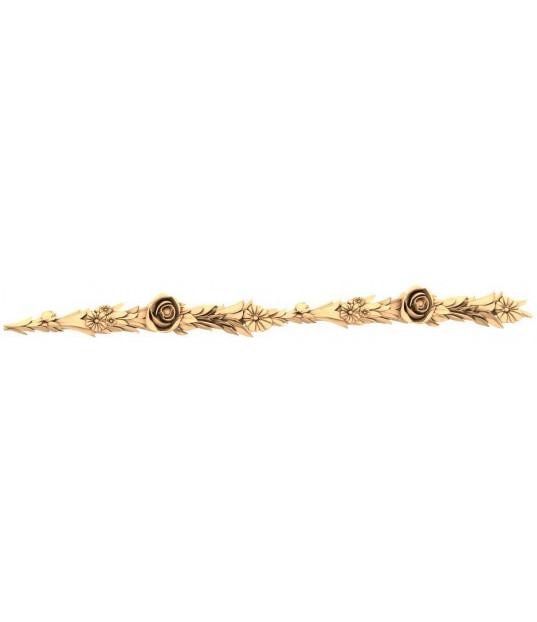 Floral Elegance Carved Frieze