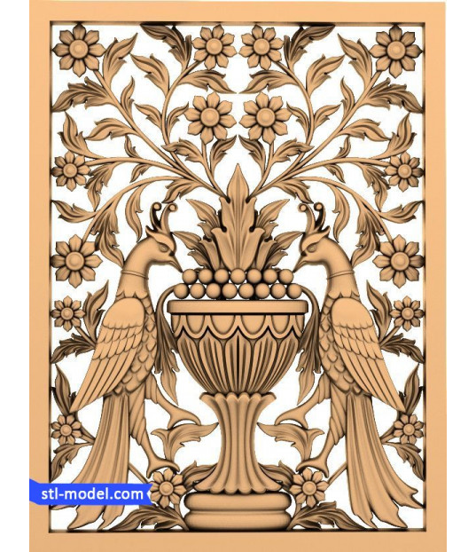 Peacock Garden Panel