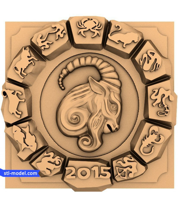 Bas-relief "signs of the Zodiac #2" | STL - 3D model for CNC