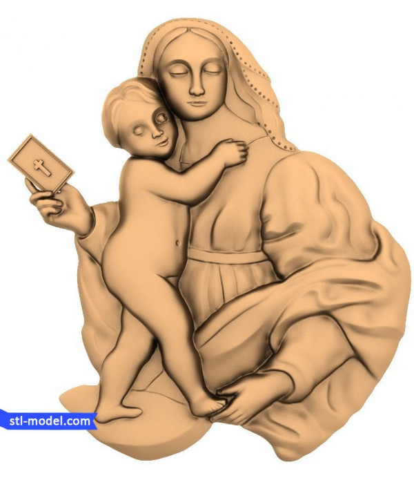 Icon "mother of God #9" | STL - 3D model for CNC