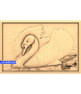 Bas-relief "Swan" | STL - 3D m...