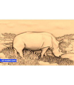 Bas-relief "Rhino" | STL - 3D ...