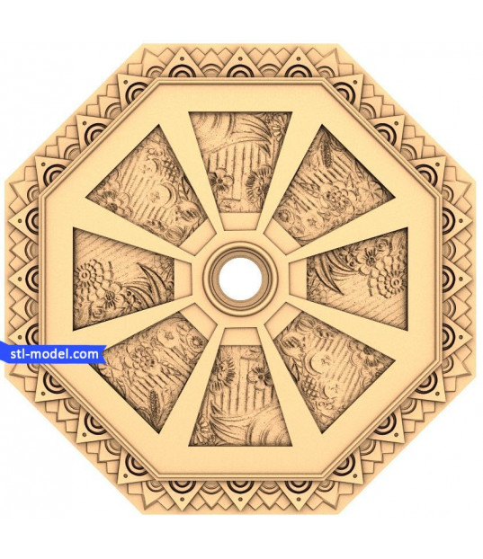 Geometric Floral Medallion