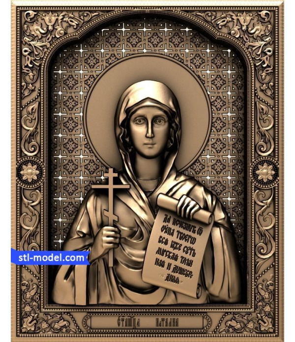 Icon "Holy Natalia #4" | STL - 3D model for CNC
