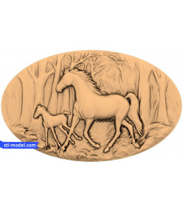 Bas-relief "Horse #5" | STL - ...