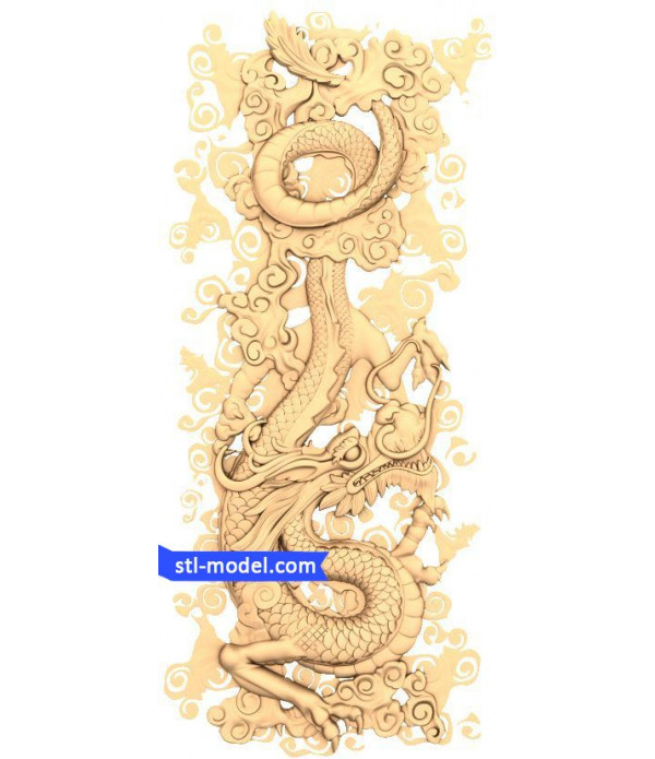 Bas-relief "Dragon #3" | STL - 3D model for CNC