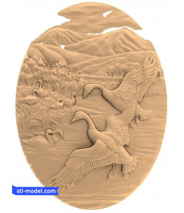 Bas-relief "Geese" | STL - 3D ...