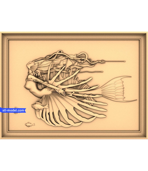 Bas-relief "Okeanida" | STL - 3D model for CNC