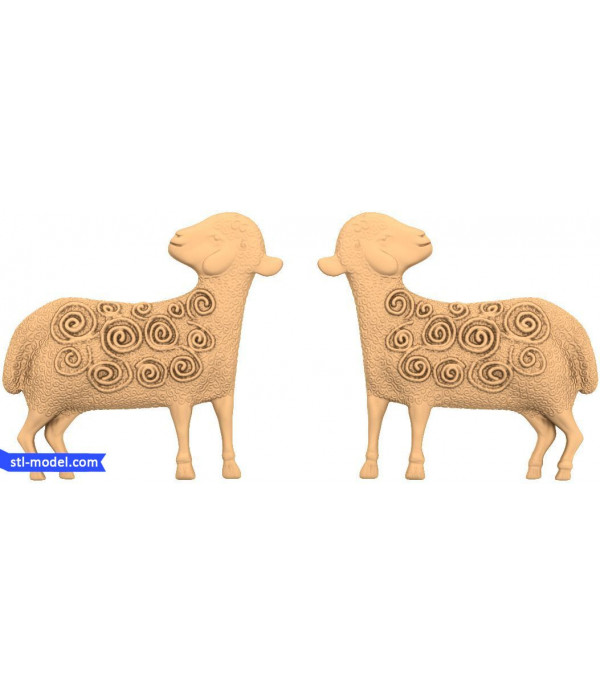 Character "Sheep" | STL - 3D model for CNC