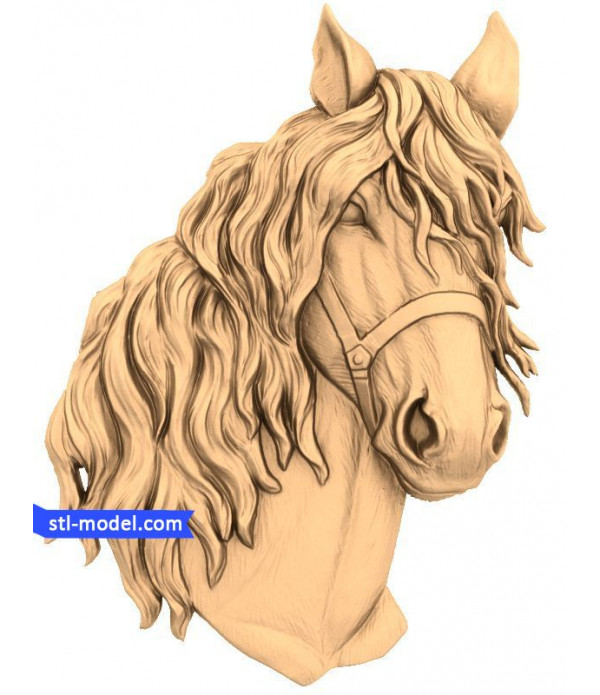 Bas-relief "horse Head" | STL - 3D model for CNC