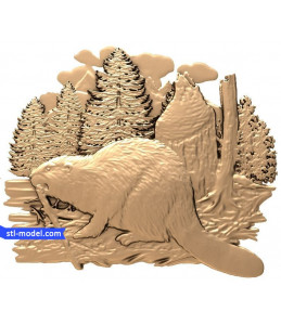 Bas-relief "beaver" | STL - 3D...