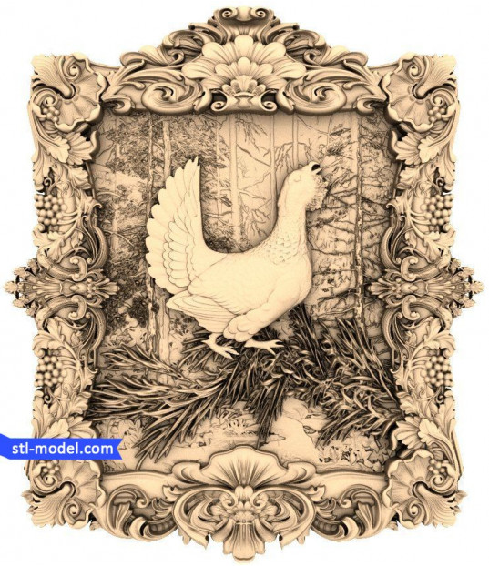 Majestic Grouse in Ornate Frame
