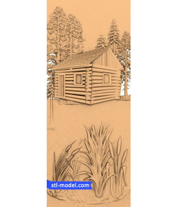 Bas-relief "cabin in the woods"...