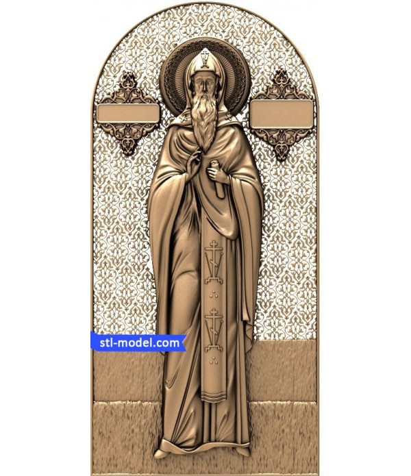 Icon "St. Gennady of Kostroma" | STL - 3D model for CNC