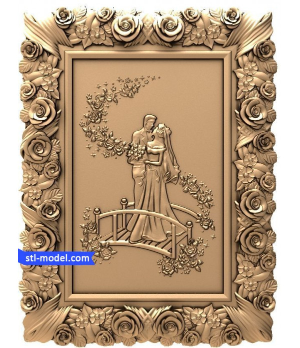 Bas-relief "Newlyweds" | STL - 3D model for CNC