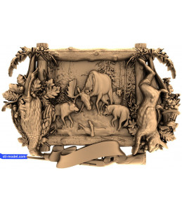 Bas-relief "Jancurova. Hunting pack...