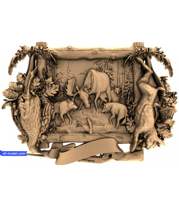 Bas-relief "Jancurova. Hunting pack #2" | STL - 3D model for CNC