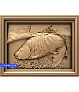 Bas-relief "Fisherman and carp"...