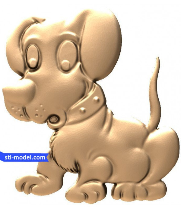 Bas-relief "Dog" | STL - 3D model for CNC machine