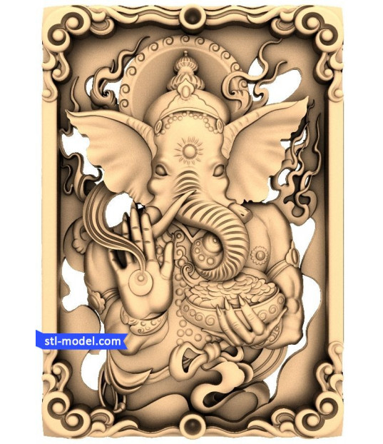 Divine Ganesha Relief