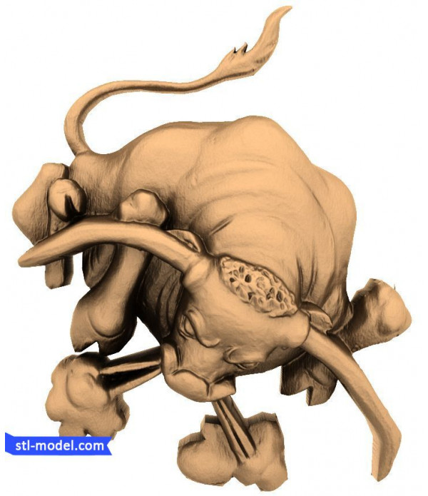 Character "Bull #2" | STL - 3D model for CNC