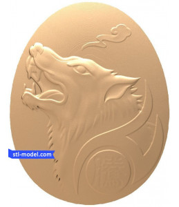 Bas-relief "Wolf" | STL - 3D m...