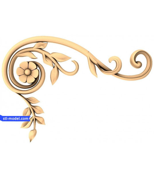 Floral Swirl Corner Decor