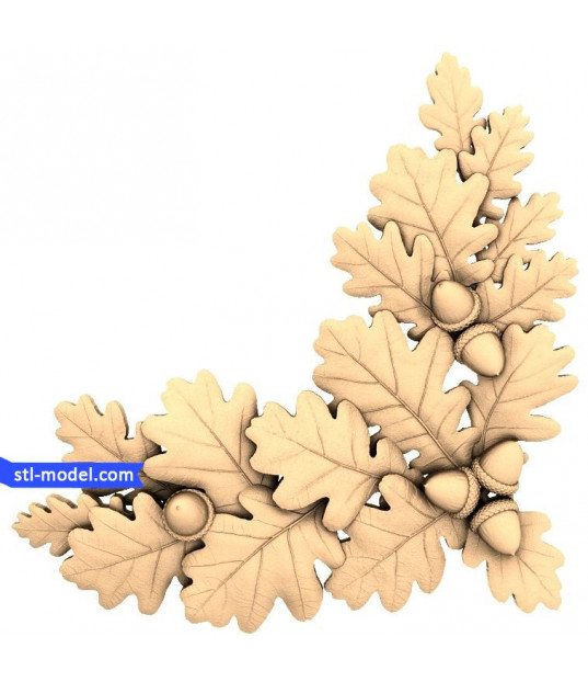 Oak Leaf Corner Relief